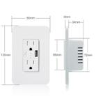 Smart Wall Socket 120 Type WIFI Remote Control Voice Control With USB Socket, Model:American Wall Socket - 5