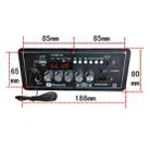 12V AC220V Bluetooth Subwoofer Power Amplifier Board Karaoke Audio Amplifier Support AUX TF Card U Disk Recording Radio(Black) - 2