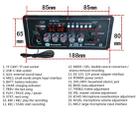 12V AC220V Bluetooth Subwoofer Power Amplifier Board Karaoke Audio Amplifier Support AUX TF Card U Disk Recording Radio(Black) - 6