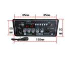 12V AC220V Bluetooth Subwoofer Power Amplifier Board Karaoke Audio Amplifier Support AUX TF Card U Disk Recording Radio(Black) - 8