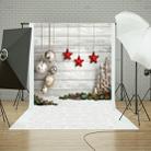 1.5m x 2.1m Snow Ground Wooden Wall Party Festival Setting Photography Background Cloth - 1
