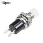 10 PCS 7mm Thread Multicolor 2 Pins Momentary Push Button Switch(White) - 1