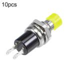 10 PCS 7mm Thread Multicolor 2 Pins Momentary Push Button Switch(Yellow) - 1