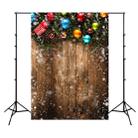 1.5m x 2.1m Nostalgic 3D Snow Scene Wooden Wall Children Photography Background Cloth - 1