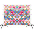 2.1m x 1.5m Mermaid Scales 3D Childrens Birthday Party Photo Photography Background Cloth - 1