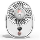 Desktop Spray Fan Cute Pet Add Water Silent Fan, Style:With Battery 1800 mAh(White Dinosaur) - 1