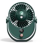Desktop Spray Fan Cute Pet Add Water Silent Fan, Style:With Battery 1800 mAh(Green Dinosaur) - 1