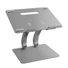 Aluminum Laptop Stand Height Angle Adjustable Tablets Notebook Cooling Holder For MacBook Air Pro 11-17 inch(Grey) - 1