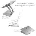 Aluminum Laptop Stand Height Angle Adjustable Tablets Notebook Cooling Holder For MacBook Air Pro 11-17 inch(Grey) - 4