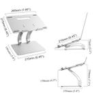 Aluminum Laptop Stand Height Angle Adjustable Tablets Notebook Cooling Holder For MacBook Air Pro 11-17 inch(Grey) - 5