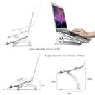 Aluminum Laptop Stand Height Angle Adjustable Tablets Notebook Cooling Holder For MacBook Air Pro 11-17 inch(Grey) - 8