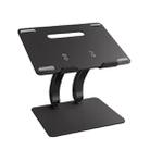 Aluminum Laptop Stand Height Angle Adjustable Tablets Notebook Cooling Holder For MacBook Air Pro 11-17 inch(Black) - 1