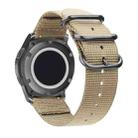 Washable Nylon Canvas Watchband, Band Width:18mm(Khaki with Black Ring Buckle) - 3