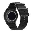 Washable Nylon Canvas Watchband, Band Width:18mm(Black with Black Ring Buckle) - 3