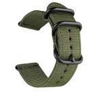 Washable Nylon Canvas Watchband, Band Width:18mm(Army Green with Black Ring Buckle) - 1