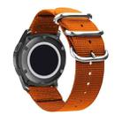 Washable Nylon Canvas Watchband, Band Width:18mm(Orange with Silver Ring Buckle) - 3