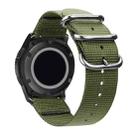 Washable Nylon Canvas Watchband, Band Width:18mm(Army Green with Silver Ring Buckle) - 3