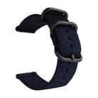 Washable Nylon Canvas Watchband, Band Width:18mm(Dark Blue with Black Ring Buckle) - 1