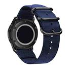 Washable Nylon Canvas Watchband, Band Width:18mm(Dark Blue with Black Ring Buckle) - 3
