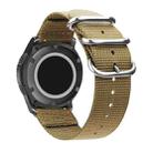 Washable Nylon Canvas Watchband, Band Width:18mm(Khaki with Silver Ring Buckle) - 3