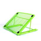 Portable Desktop Folding Cooling Metal Mesh Adjustable Ventilated Holder(Green) - 1
