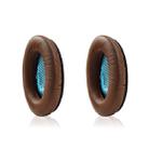 2 PCS For BOSE QC15 / QC25 / QC35 Lambskin Leather Earphone Cover Earmuffs(Brown) - 1