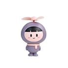 Cute Cartoon Puppet Handheld Mini Fan Creative Children Students Portable USB Charging Fan(Purple) - 1