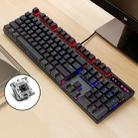 Rapoo V500 PRO Mixed Light 104 Keys Desktop Laptop Computer Game Esports Office Home Typing Wired Mechanical Keyboard(Black Shaft) - 1