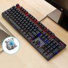 Rapoo V500 PRO Mixed Light 104 Keys Desktop Laptop Computer Game Esports Office Home Typing Wired Mechanical Keyboard(Green Shaft) - 1