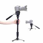 YUNTENG VCT-288RM SLR Camera Monopod Camera Support Foot Hydraulic Head Professional Photography Stand, Height: 1.48m - 1