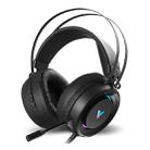 Rapoo VH500 Desktop Computer 7.1 Channel RGB Luminous Game Headset with Long Microphone, Cable Length: 2.2m(Black) - 1