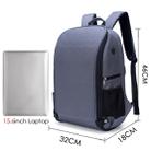 SLR Camera Bag Anti-theft Waterproof Large Capacity Shoulder Outdoor Photography Bag Fashion Camera Backpack(Grey) - 14