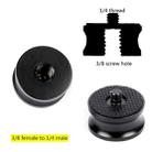 3 PCS 3/8 inch Female to 1/4 inch Male Screw Aluminum Alloy Adapter - 2