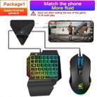 ZIYOULANG G1 Automatic Pressure Gun Mobile Phone Game Throne + K15 One-handed Gaming Keyboard + V1 Mouse Set,Compatible with Android / IOS(Black) - 2