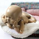 Newborn Studio Photography Aided Styling Mat Baby Props Blanket(Brown) - 6