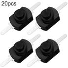 20 PCS YT-1208-YD LED Flashlight Button Switch, Style:Straight Feet(Black) - 1