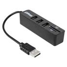2 in 1 USB 2.0 480Mbps 3 Ports HUB COMBO + Micro SD / T-FLASH SD / SDHC / SDXC Card Reader for Windows XP / Vista / 8.1 / 7 / 8, MAC, etc(Black) - 2