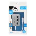 USB 3.1 Type-C COMBO 3 Ports HUB + MS DUO / SD(HC) / M2 / T-Flash Card Reader with LED Indication(Silver) - 4
