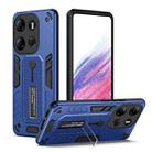 Variety Brave Armor Finger Loop Holder Phone Case For Tecno Spark Go 2023 / Pop 7 Pro / Infinix Smart 7 Global(Blue) - 1