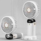 1500mAh USB Handheld Digital Display Folding Aromatherapy Fan (White) - 1