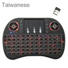 Support Language: Taiwanese i8 Air Mouse Wireless Backlight Keyboard with Touchpad for Android TV Box & Smart TV & PC Tablet & Xbox360 & PS3 & HTPC/IPTV - 1