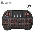 Support Language: Spanish i8 Air Mouse Wireless Backlight Keyboard with Touchpad for Android TV Box & Smart TV & PC Tablet & Xbox360 & PS3 & HTPC/IPTV - 1
