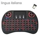 Support Language: Italy i8 Air Mouse Wireless Backlight Keyboard with Touchpad for Android TV Box & Smart TV & PC Tablet & Xbox360 & PS3 & HTPC/IPTV - 1