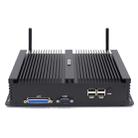 HYSTOU H4-I7-8550U Fanless Mini Industry PC Intel Core i7-8550U Processor Quad Core up to 1.8GHz, RAM: 4G, ROM: 256G, Support Win 7 / 8 / 10 / Linux (Black) - 1
