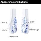 Flowers Blue and White Porcelain Pattern Portable Audio Voice Recorder USB Drive, 8GB, Support Music Playback - 4