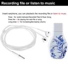 Flowers Blue and White Porcelain Pattern Portable Audio Voice Recorder USB Drive, 8GB, Support Music Playback - 6