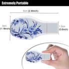 Flowers Blue and White Porcelain Pattern Portable Audio Voice Recorder USB Drive, 16GB, Support Music Playback - 3
