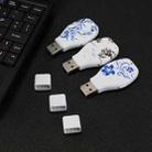 Flowers Blue and White Porcelain Pattern Portable Audio Voice Recorder USB Drive, 16GB, Support Music Playback - 10
