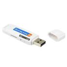 SK001 Rechargeable U-Disk Portable USB Voice Recorder, No Memory (White) - 1