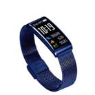 X3 0.96 inch Screen Display Steel Watch Band Bluetooth Smart Bracelet, IP68 Waterproof, Support Pedometer / Heart Rate Monitor / Sleep Monitor / Blood Pressure Monitor, Compatible with Android and iOS Phones(Blue) - 1